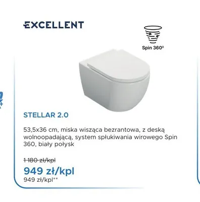 Miska WC wisząca Excellent Stellar 2,0 promocja w Blu Salony Łazienek
