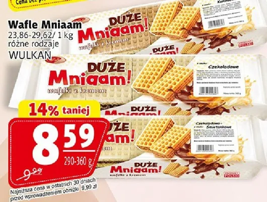 Wafelki Mniam 90-360g promocja w Prim Market