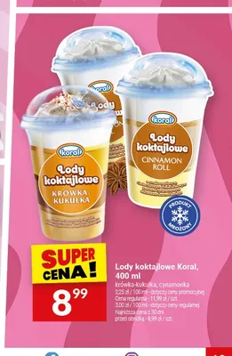 Lody koktajlowe krówka-kukułka Koral promocja w Twój Market
