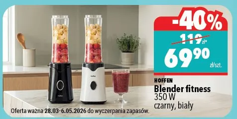 Blender fitness 350 W czarny, biały promocja w Biedronka Home