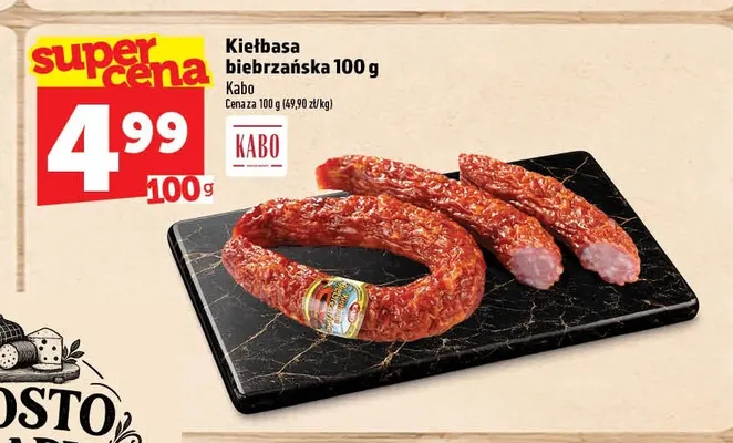 Kiełbasa biebrzańska Kabo promocja w TOPAZ