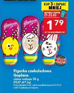 Figurka czekoladowa różne rodzaje promocja w LEWIATAN