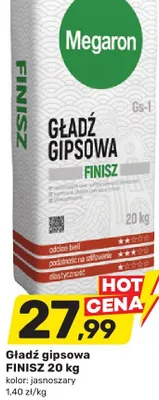 Gładź gipsowa FINISZ 20kg kolor: jasnoszary promocja w Bricomarche