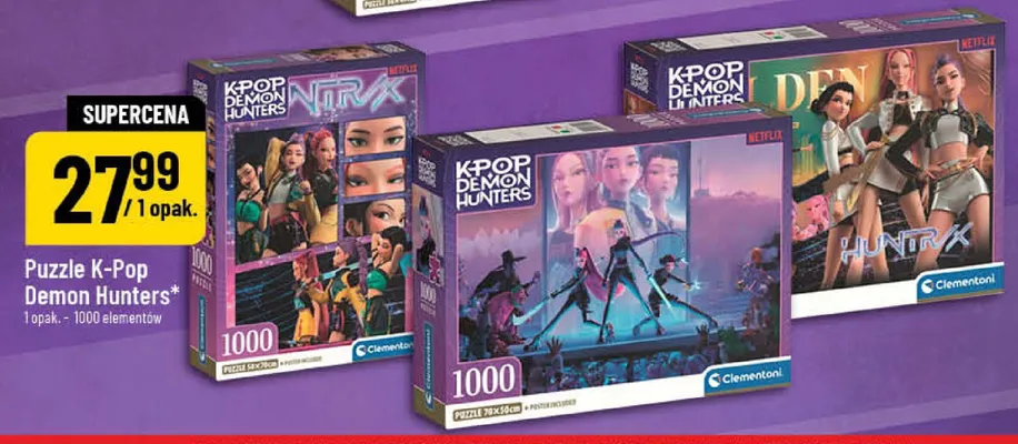 Puzzle K-Pop Demon Hunters Clementoni 1000 elementów promocja w POLOmarket