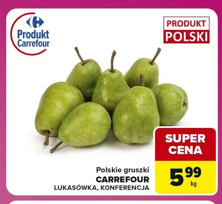 Gruszki polskie Carrefour Lukasówka promocja w Carrefour Market