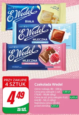 Czekolada E.Wedel biała promocja w Dino