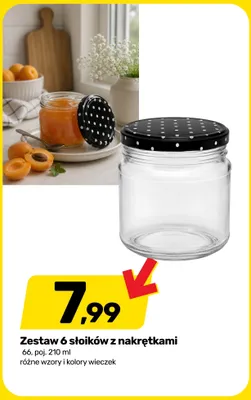 Zestaw słoików z nakrętkami 6-pak 210 ml promocja w Bricomarche