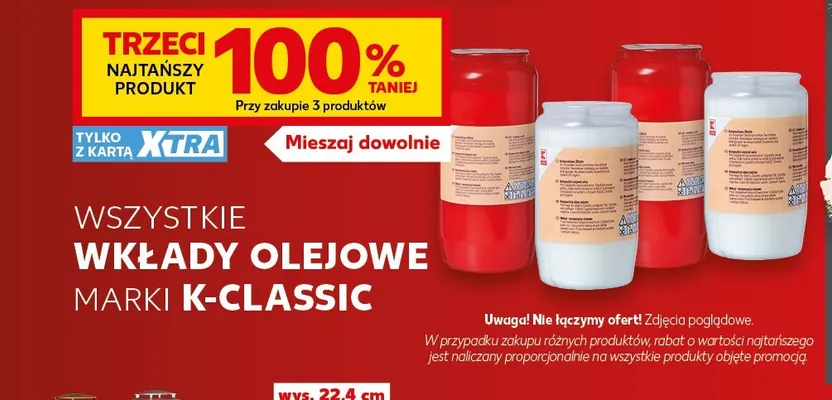 Wkłady olejowe K-Classic promocja w Kaufland