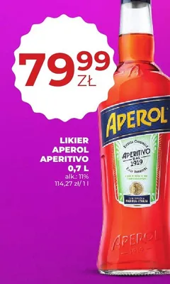 Likier Aperitivo promocja w Duży Ben