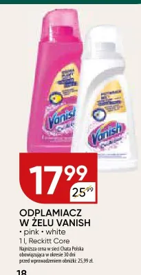 Odplamiacze w żelu Vanish promocja w Chata Polska