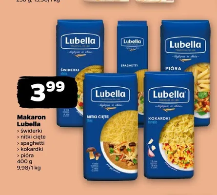 Makaron Lubella spaghetti promocja w Netto