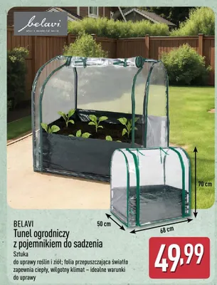 Tunel ogrodniczy z pojemnikiem do sadzenia 50x68x70 cm promocja w Aldi