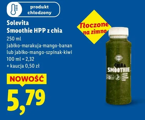 Smoothie HPP z chia jabłko-marakuja-mango-banan promocja w Lidl
