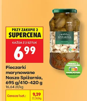 Pieczarki marynowane Nasza Spiżarnia promocja w Biedronka
