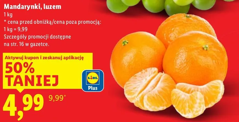 Mandarynki, luzem promocja w Lidl