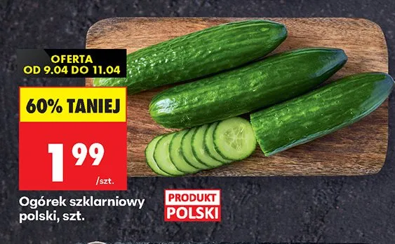 Ogórek szklarniowy polski promocja w Biedronka