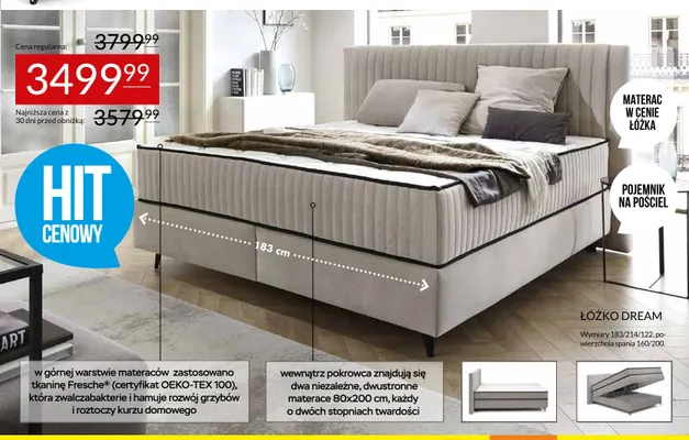 Łóżko Dream promocja w Abra Meble