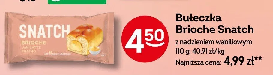 Bułeczka Brioche Snatch z nadzieniem waniliowym promocja w Żabka