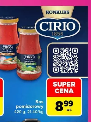 Sos pomidorowy Cirio promocja w Carrefour