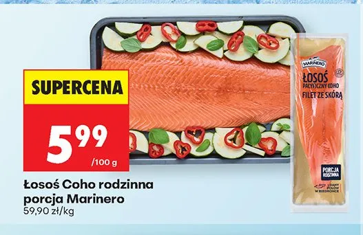 Łosoś Coho rodzinna porcja Marinero promocja w Biedronka