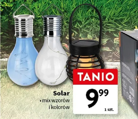 Lampa solarna mix wzorów i kolorów promocja w Intermarche