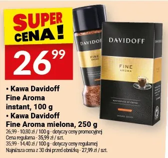 Kawa Davidoff Fine Aroma instant promocja w Twój Market