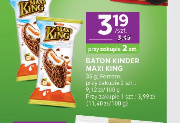 Baton Kinder Maxi King promocja w Stokrotka