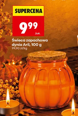 Świeca zapachowa dynia Aril promocja w Biedronka
