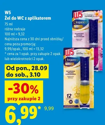 Żel do WC z aplikatorem W5 promocja w Lidl