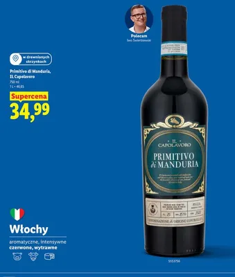 Wino Primitivo di Manduria Il Capolavoro promocja w Lidl