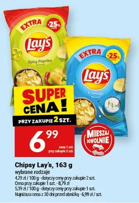 Chipsy Lay's, różne rodzaje promocja w Twój Market