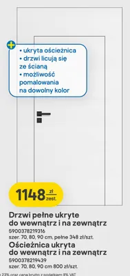 Ościeżnica ukryta do wewnątrz i na zewnątrz promocja w Castorama