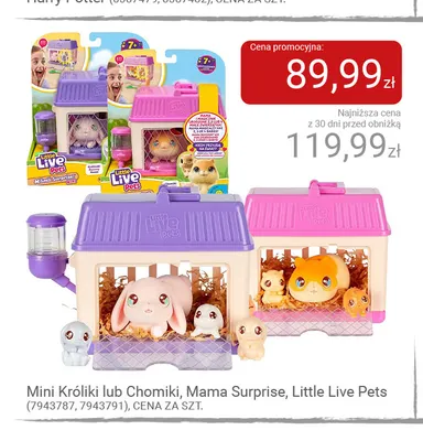 Mini Chomiki Mama Surprise Little Live Pets promocja w Smyk