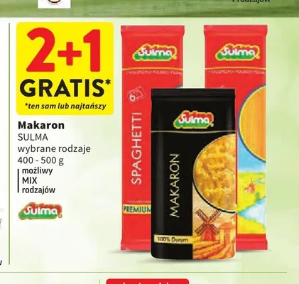 Makaron Sulma promocja w Intermarche