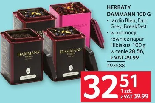 Herbata Dammann 100g zestaw Ahmad Tea Bouquet Caddy 72 koperty promocja w Selgros