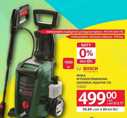 Myjka wysokociśnieniowa Bosch Universal Aquatak 135 1900 W promocja w Selgros