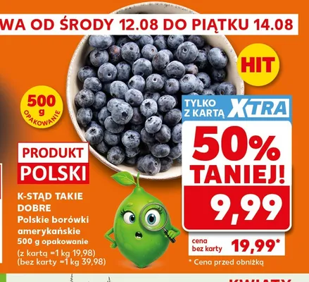 Borówki amerykańskie polskie promocja w Kaufland