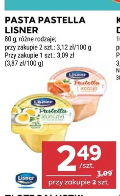 Pasta Pastella Lisner jajeczna promocja w Stokrotka