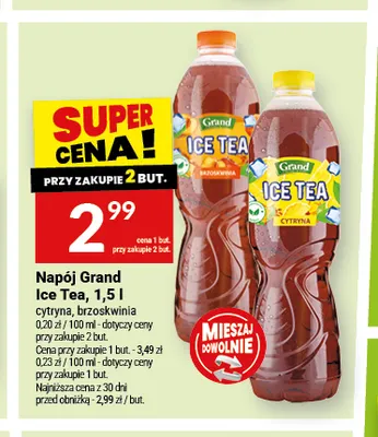 Napój Grand Ice Tea brzoskwinia promocja w Twój Market