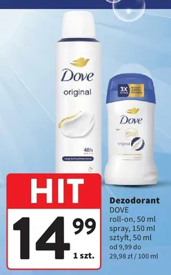 Dezodorant Dove spray promocja w Intermarche