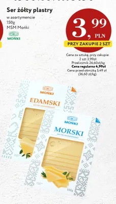 Ser morski w plastrach MSM Mońki promocja w Market Point
