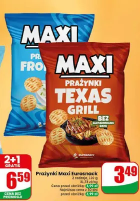 Prażynki Maxi Eurosnack promocja w Dino