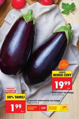 Bakłażan na wagę promocja w Biedronka