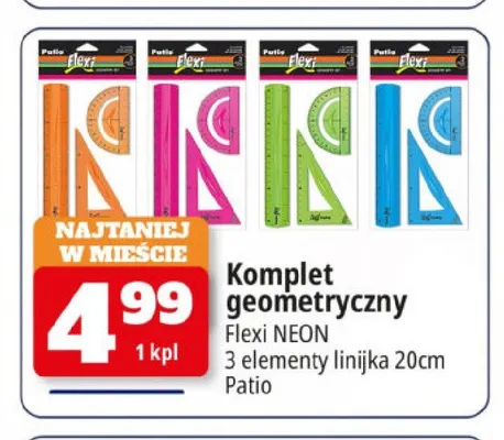 Komplet geometryczny Flexi NEON Patio promocja w Leclerc