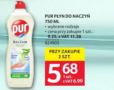 Płyn do naczyń Pur Balsam promocja w Selgros