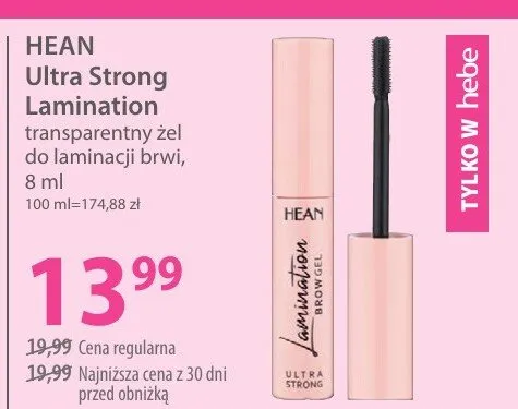 Transparentny żel do laminacji brwi Ultra Strong Lamination promocja w Hebe