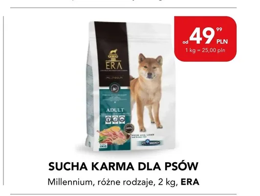 Sucha karma dla psów Era Millennium Adult promocja w Aquael zoo