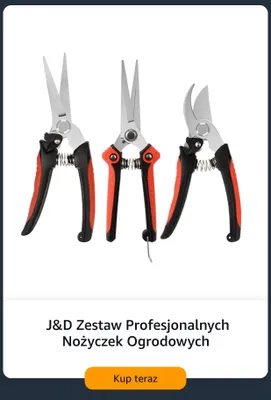 J & D zestaw profesjonalnych nożyczek ogrodowych promocja w Amazon