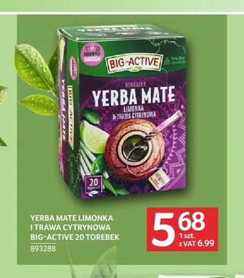 Herbata Yerba Mate limonka i trawa cytrynowa Big-Active promocja w Selgros