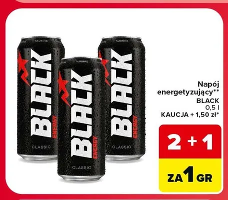 Napój energetyzujący Black Classic promocja w Carrefour